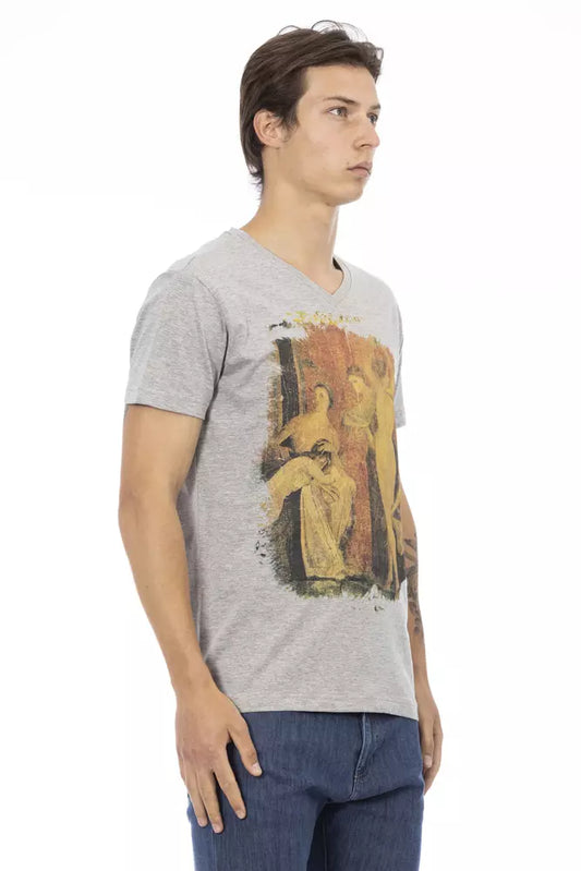 Camiseta Trussardi Action de algodón gris para hombre