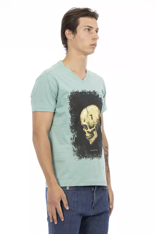 Camiseta Trussardi Action de algodón verde para hombre