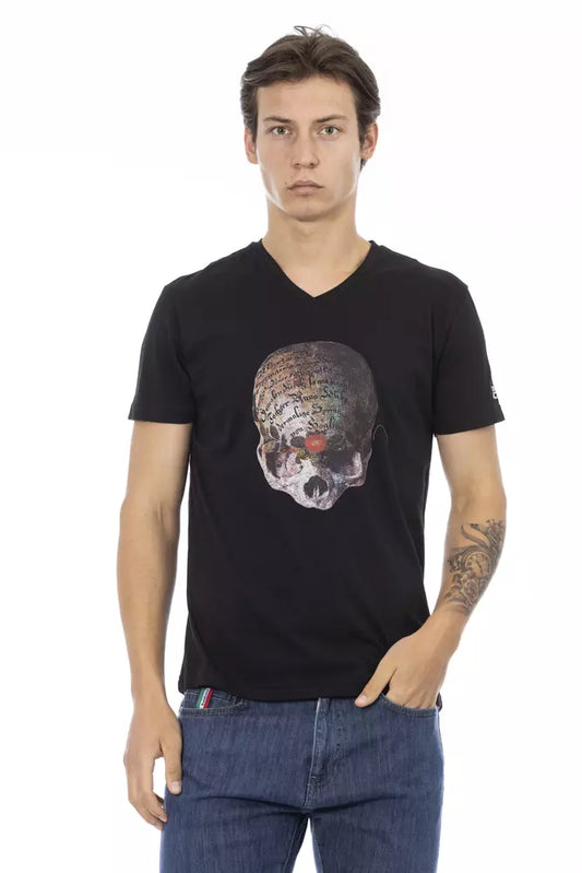 Camiseta Trussardi Action de algodón negro para hombre