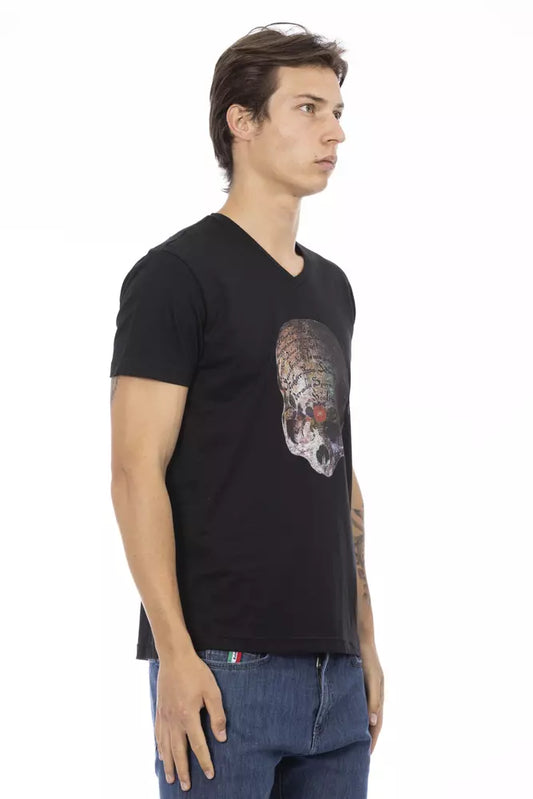Camiseta Trussardi Action de algodón negro para hombre