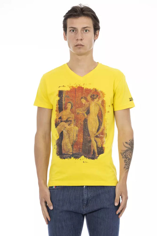 Camiseta Trussardi Action de algodón amarillo para hombre