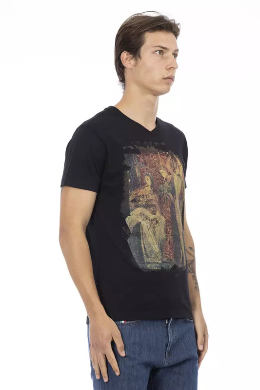 Camiseta Trussardi Action de algodón negro para hombre