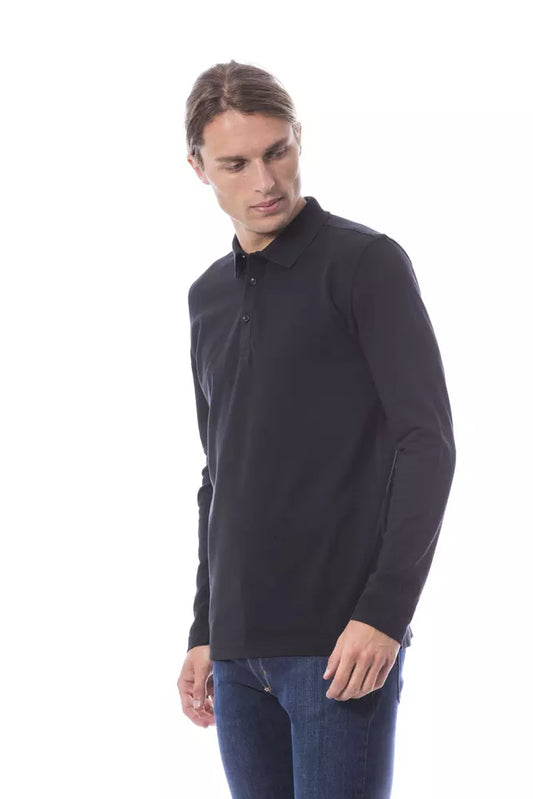 Polo Verri de algodón negro para hombre