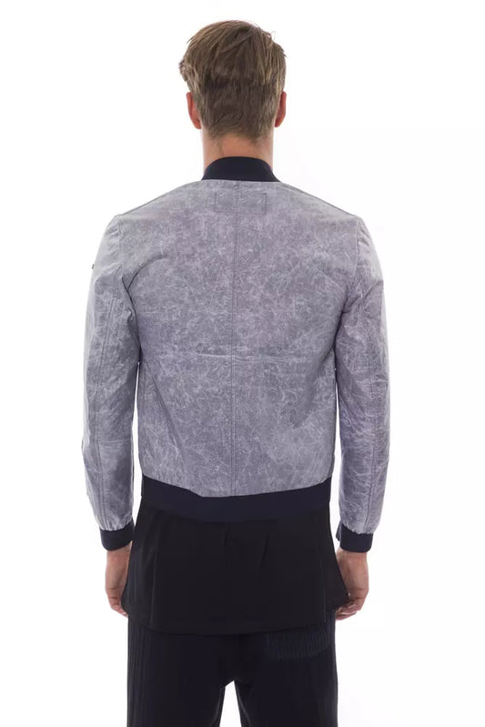 Nicolo Tonetto Cazadora bomber gris de poliéster para hombre