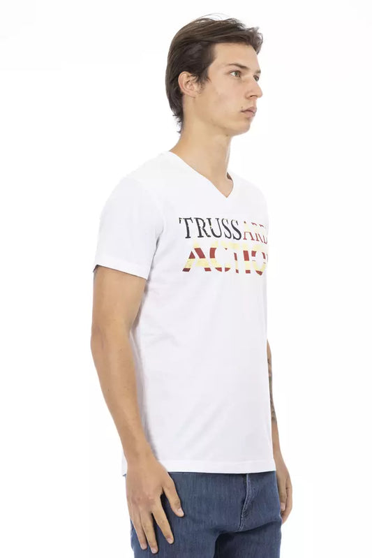Camiseta Trussardi Action de algodón blanco para hombre