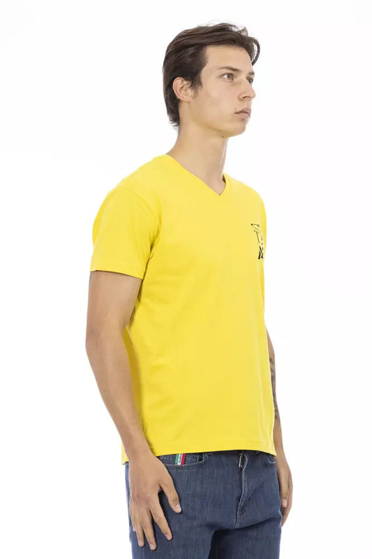 Camiseta Trussardi Action de algodón amarillo para hombre