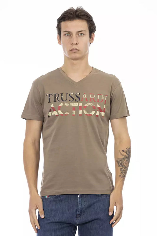 Camiseta Trussardi Action de algodón marrón para hombre