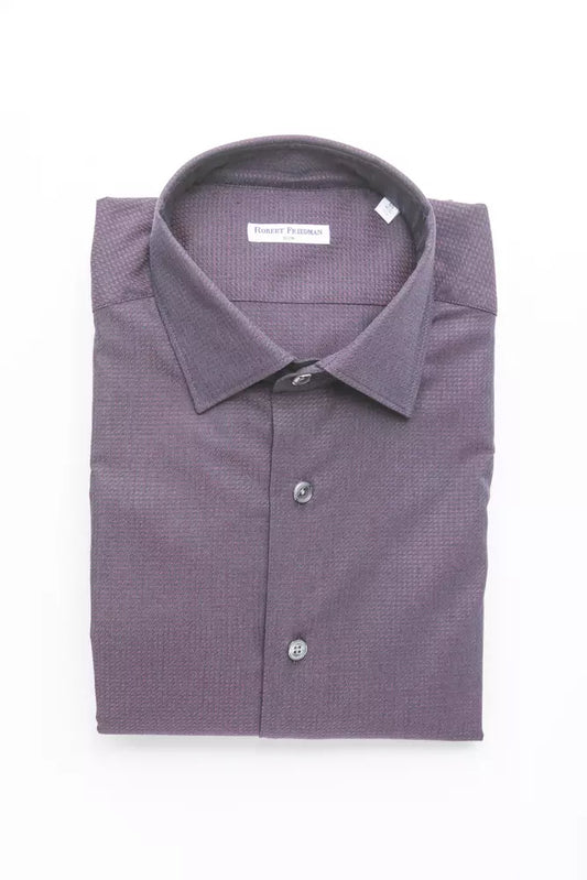 Camisa de algodón burdeos para hombre de Robert Friedman
