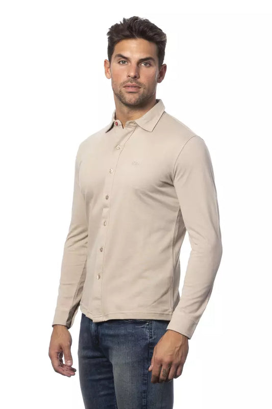 Camisa de algodón beige Verri para hombre