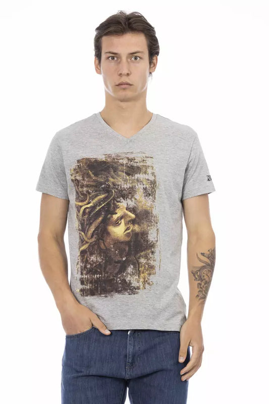 Camiseta Trussardi Action de algodón gris para hombre