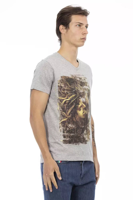 Camiseta Trussardi Action de algodón gris para hombre