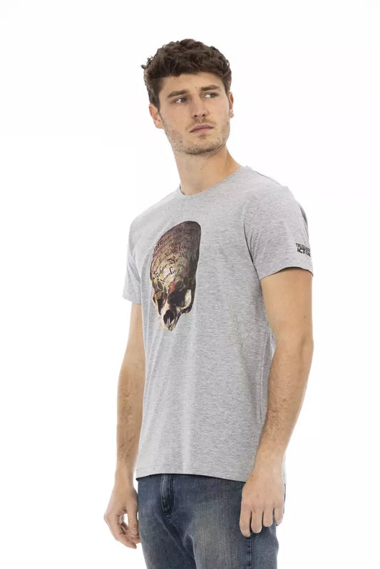 Trussardi Action Gray Cotton Men T-Shirt