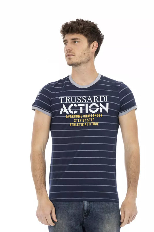 Camiseta Trussardi Action de algodón azul para hombre