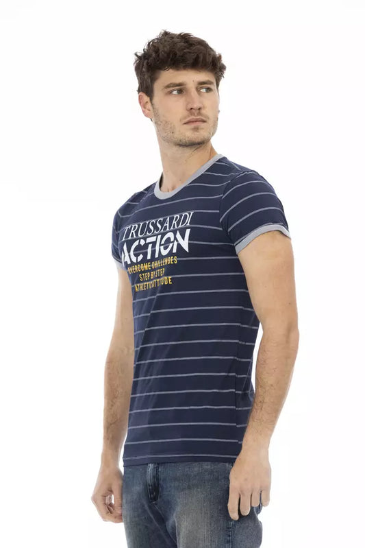 Camiseta Trussardi Action de algodón azul para hombre