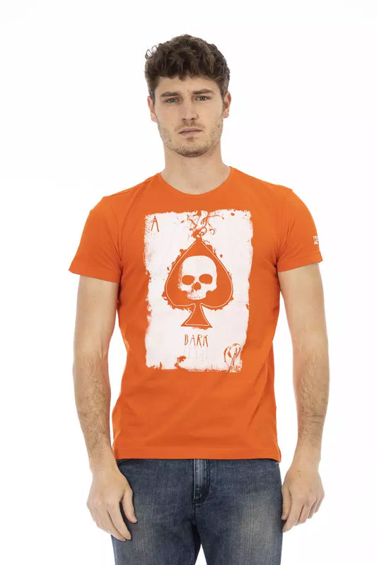 Camiseta Trussardi Action de algodón naranja para hombre