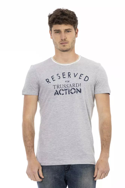Camiseta Trussardi Action de algodón gris para hombre