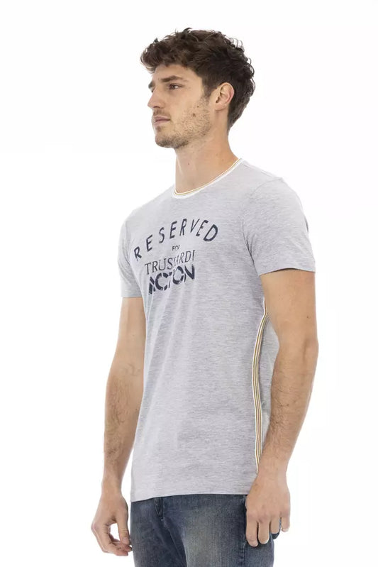 Camiseta Trussardi Action de algodón gris para hombre