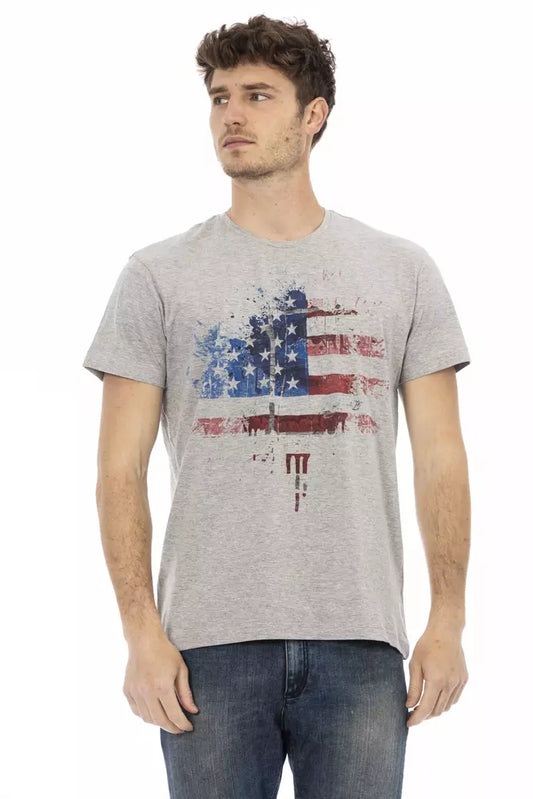 Camiseta Trussardi Action de algodón gris para hombre