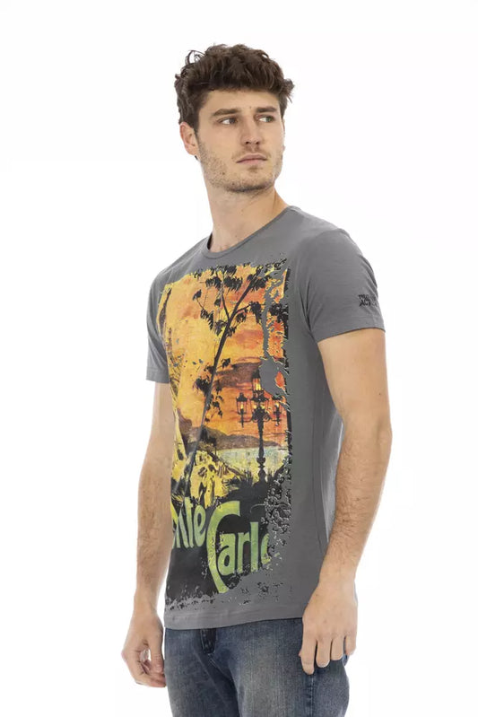 Camiseta Trussardi Action de algodón gris para hombre