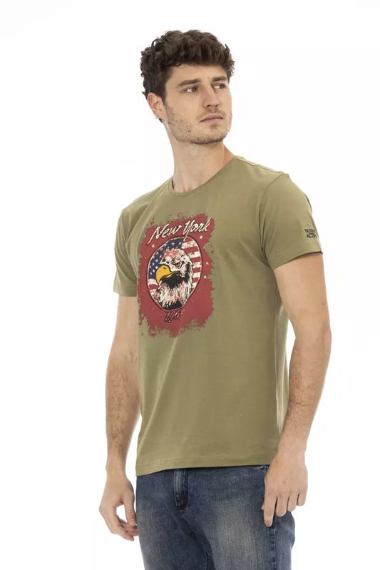 Camiseta Trussardi Action de algodón verde para hombre
