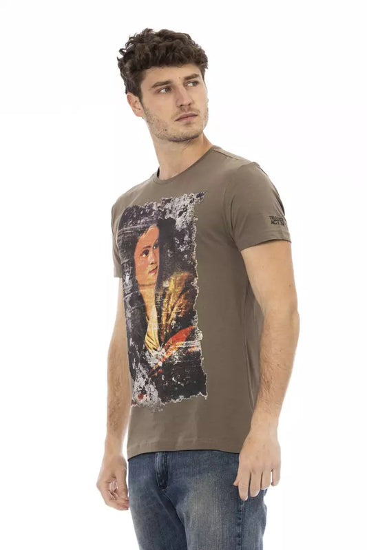 Camiseta Trussardi Action de algodón marrón para hombre