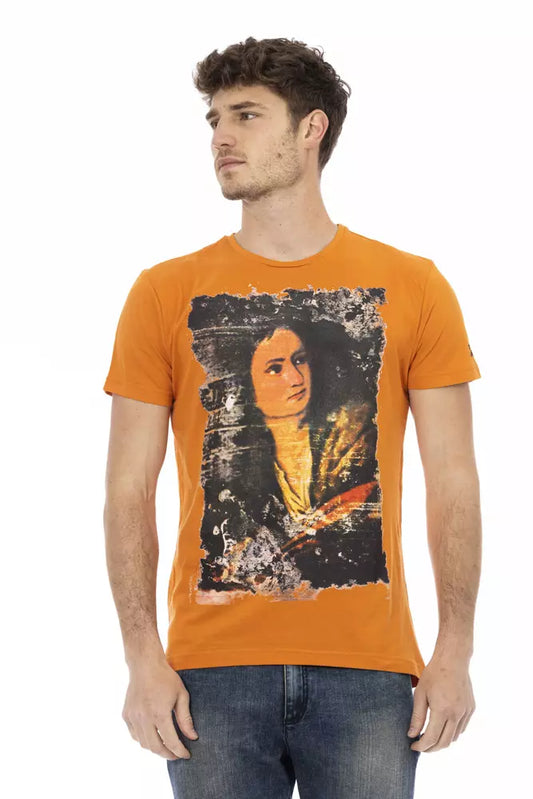 Camiseta Trussardi Action de algodón naranja para hombre