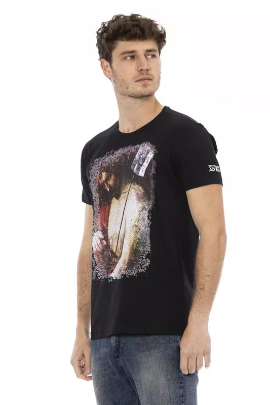 Camiseta Trussardi Action de algodón negro para hombre