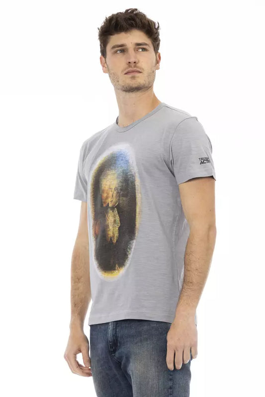 Camiseta Trussardi Action de algodón gris para hombre