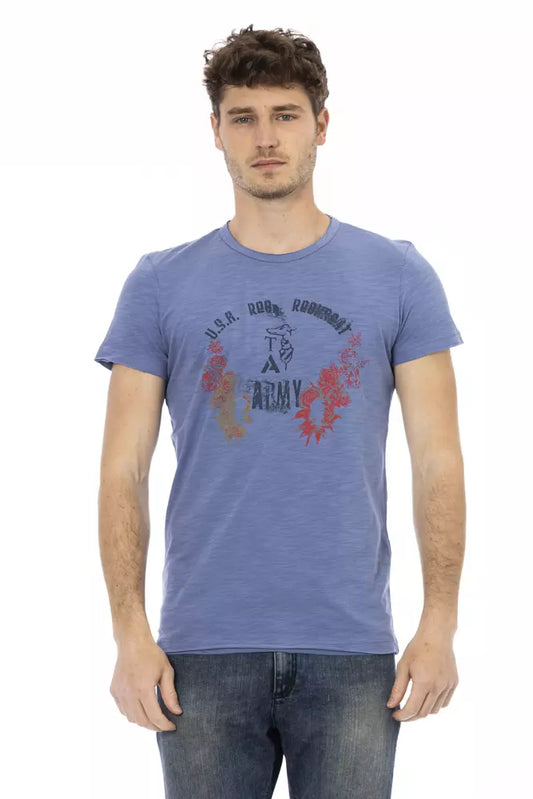 Camiseta Trussardi Action de algodón azul para hombre