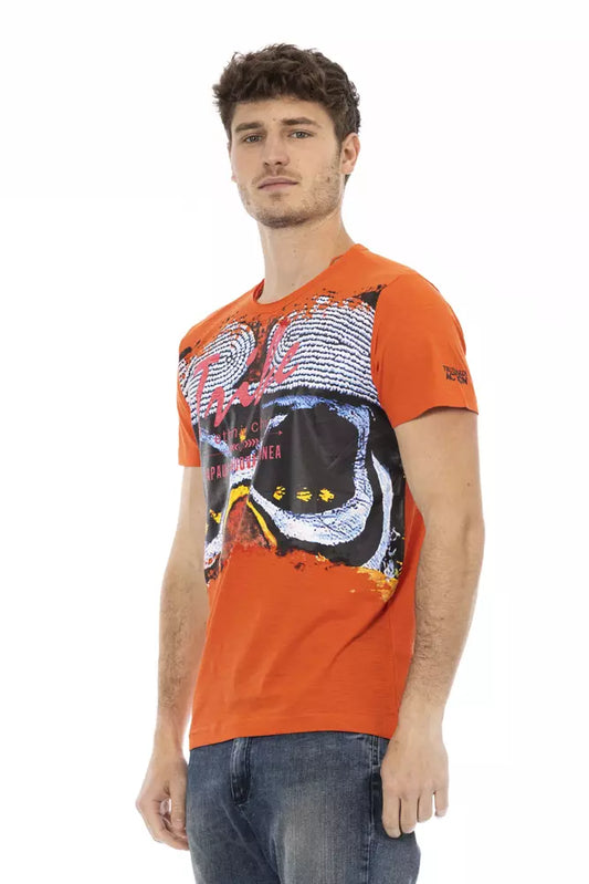 Camiseta Trussardi Action de algodón naranja para hombre