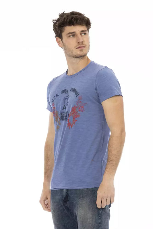 Camiseta Trussardi Action de algodón azul para hombre