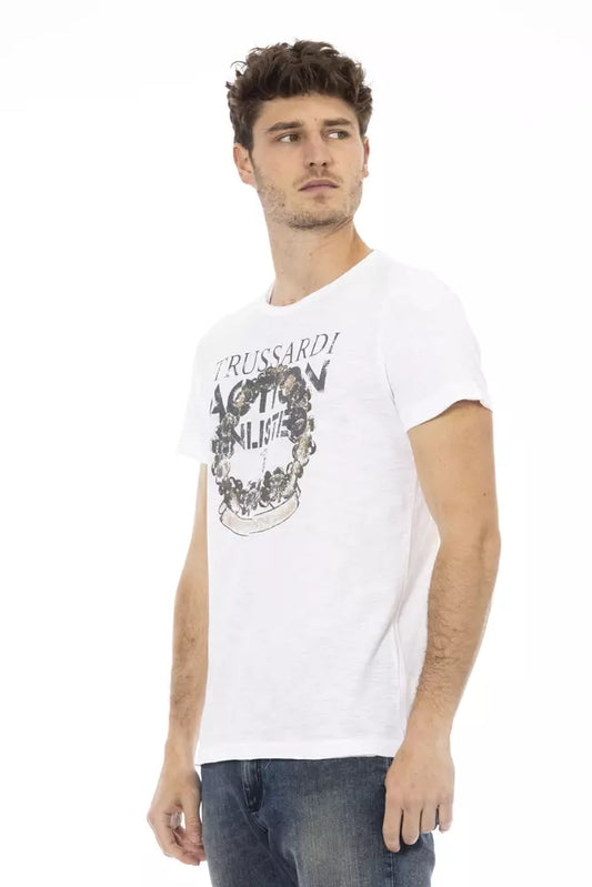 Camiseta Trussardi Action de algodón blanco para hombre
