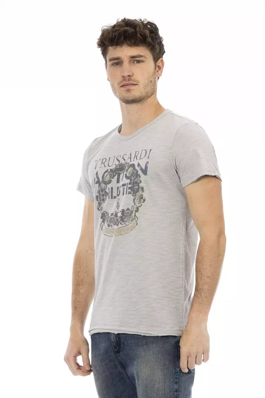 Camiseta Trussardi Action de algodón gris para hombre