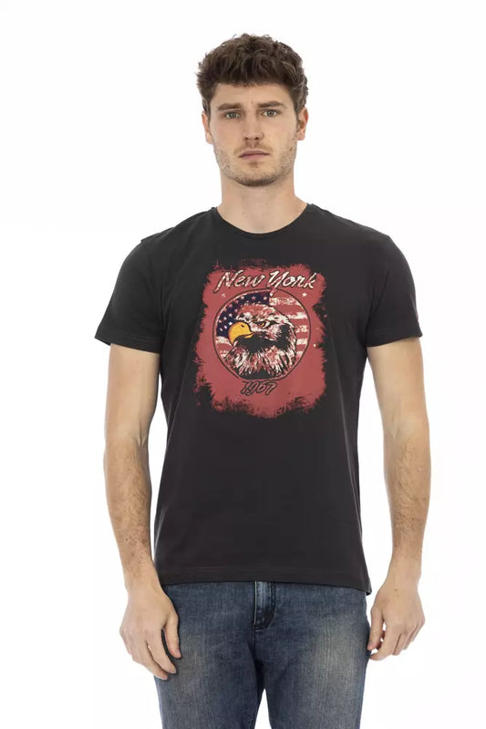 Camiseta Trussardi Action de algodón negro para hombre
