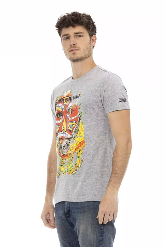 Camiseta Trussardi Action de algodón gris para hombre