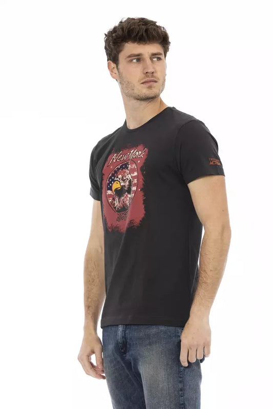 Camiseta Trussardi Action de algodón negro para hombre