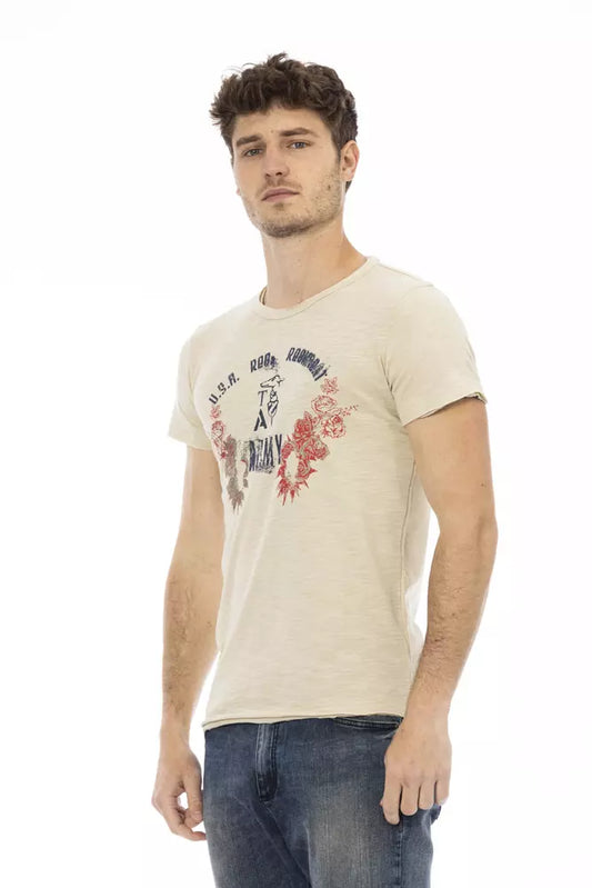 Camiseta Trussardi Action de algodón beige para hombre