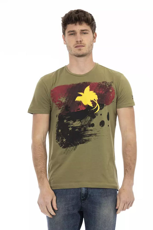 Camiseta Trussardi Action de algodón verde para hombre
