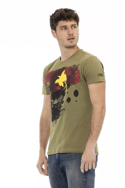 Camiseta Trussardi Action de algodón verde para hombre