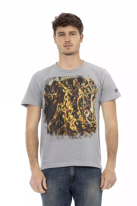 Camiseta Trussardi Action de algodón gris para hombre