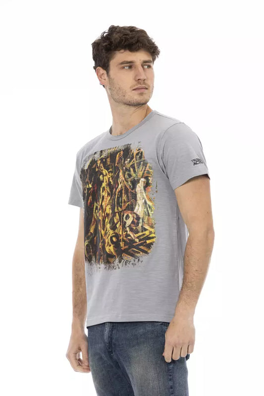 Camiseta Trussardi Action de algodón gris para hombre