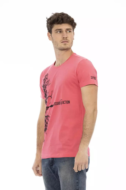 Camiseta Trussardi Action de algodón rosa para hombre