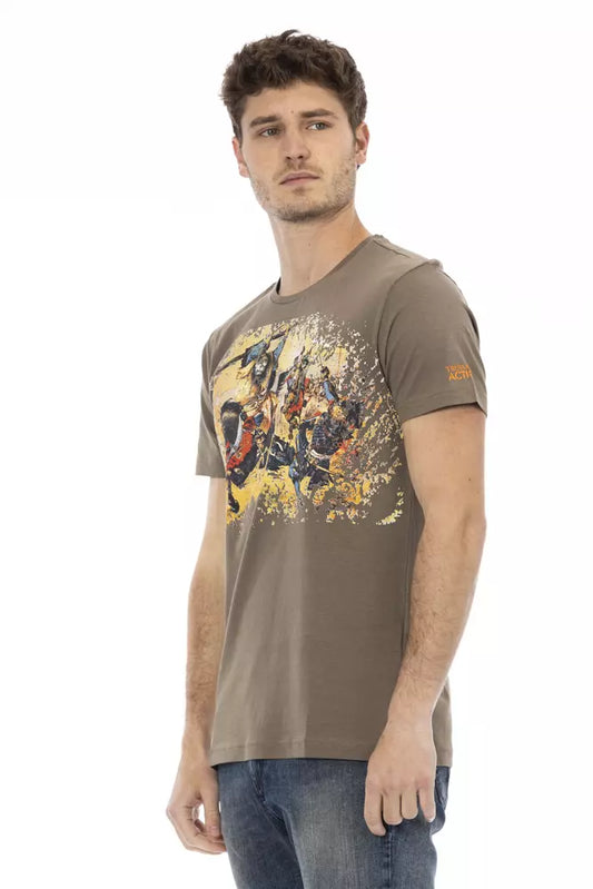 Camiseta Trussardi Action de algodón marrón para hombre