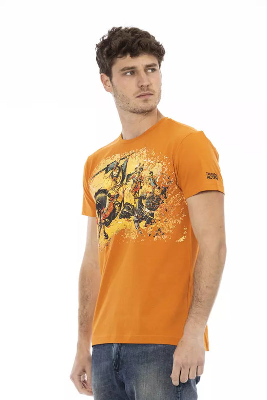 Camiseta Trussardi Action de algodón naranja para hombre