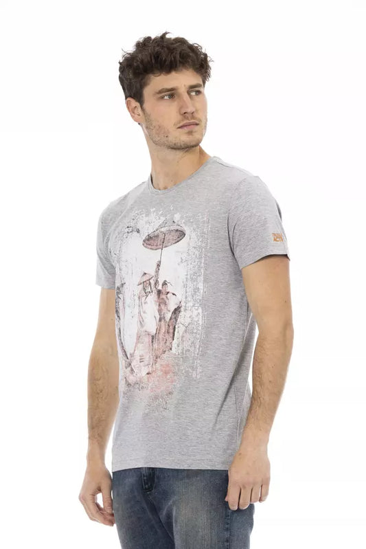 Camiseta Trussardi Action de algodón gris para hombre