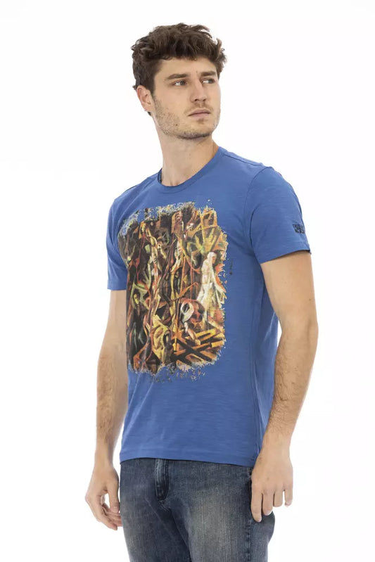 Camiseta Trussardi Action de algodón azul para hombre