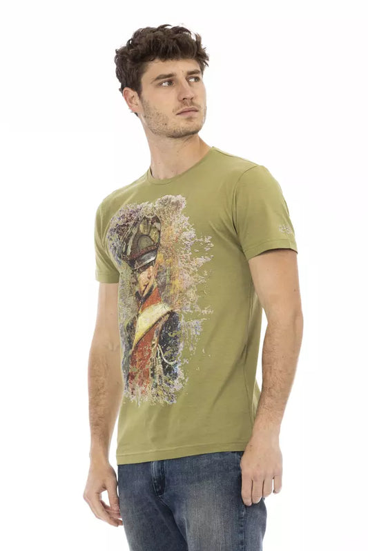 Camiseta Trussardi Action de algodón verde para hombre
