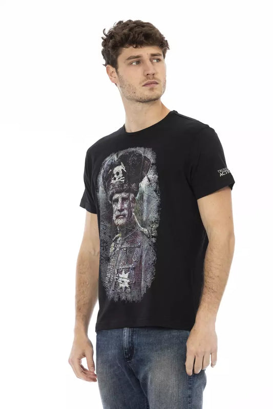 Camiseta Trussardi Action de algodón negro para hombre