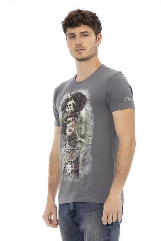 Camiseta Trussardi Action de algodón gris para hombre