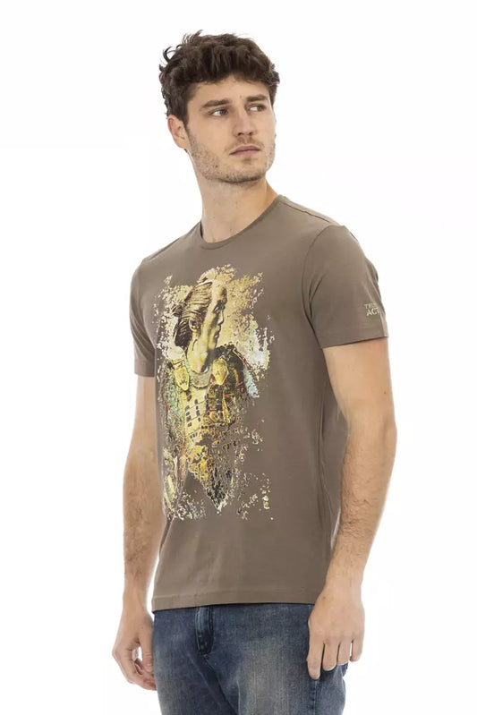 Camiseta Trussardi Action de algodón marrón para hombre